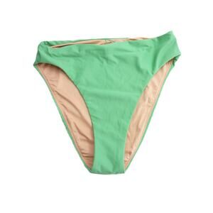 NWT J. Crew Women’s High Rise High Cut Leg Bikini Bottom Green Size S